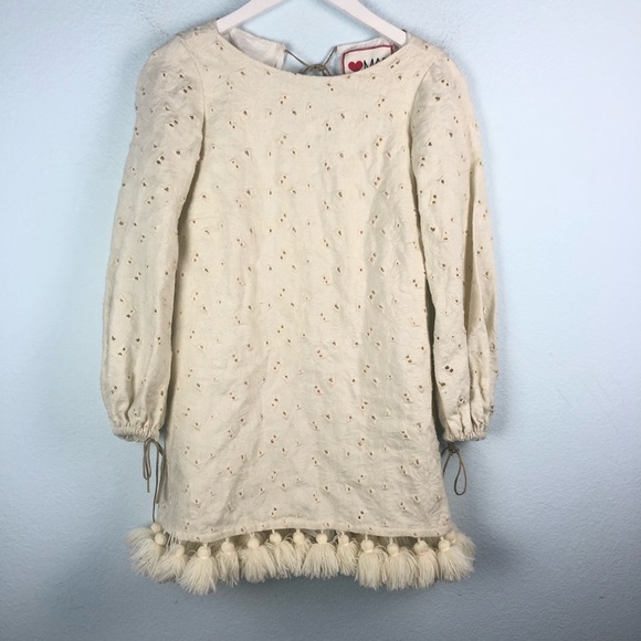 Mar The Jack bell sleeve tassel trim mini dress - Picture 2 of 8